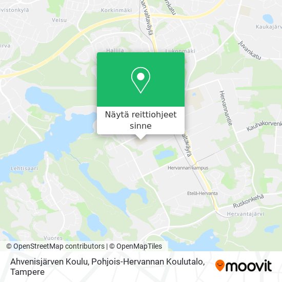 Ahvenisjärven Koulu, Pohjois-Hervannan Koulutalo kartta