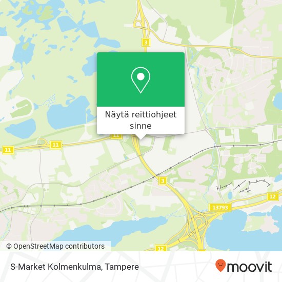 S-Market Kolmenkulma kartta