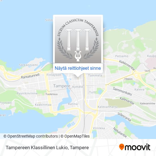 Tampereen Klassillinen Lukio kartta
