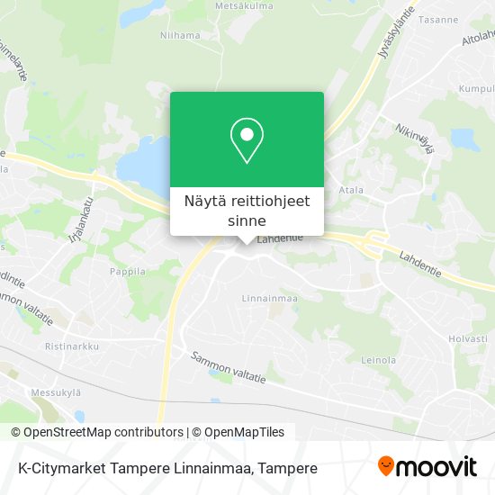 K-Citymarket Tampere Linnainmaa kartta