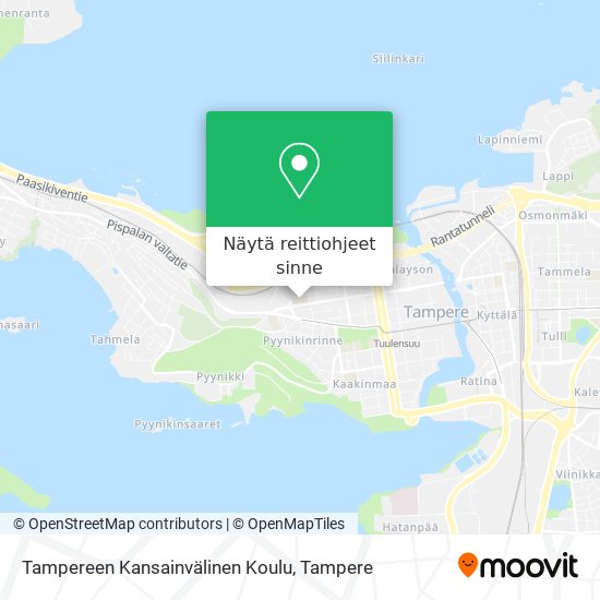 Tampereen Kansainvälinen Koulu kartta