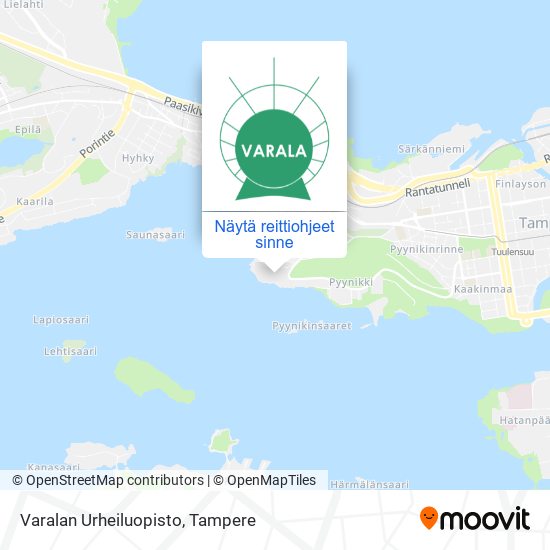 Varalan Urheiluopisto kartta