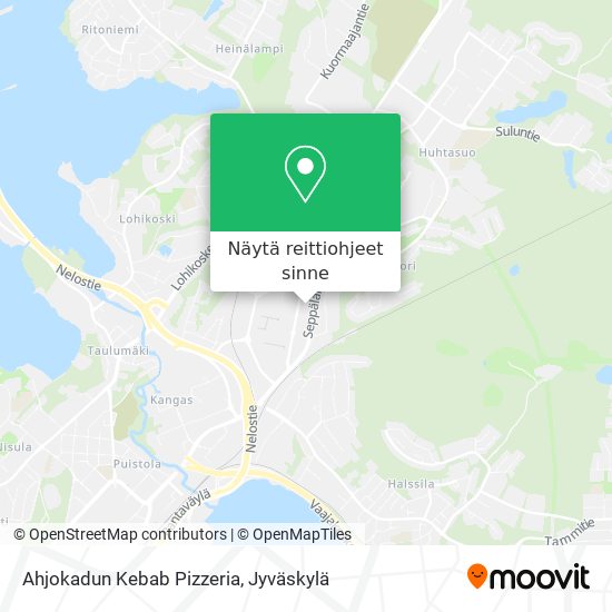 Ahjokadun Kebab Pizzeria kartta