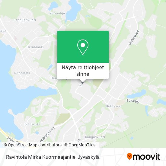 Ravintola Mirka Kuormaajantie kartta