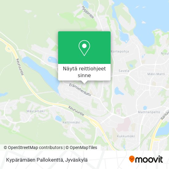 Kypärämäen Pallokenttä kartta