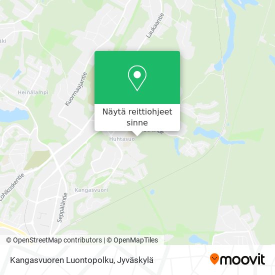 Kangasvuoren Luontopolku kartta