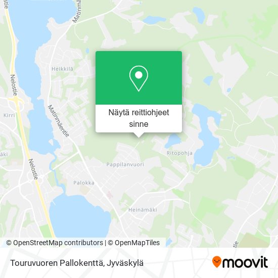 Touruvuoren Pallokenttä kartta