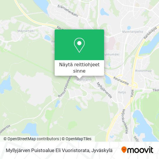 Myllyjärven Puistoalue Eli Vuoristorata kartta