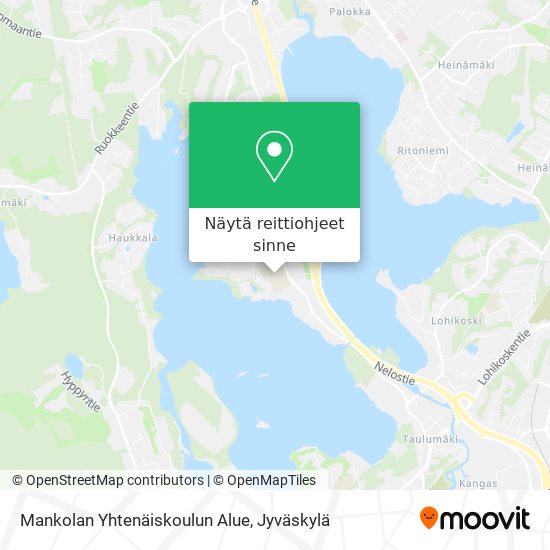 Mankolan Yhtenäiskoulun Alue kartta