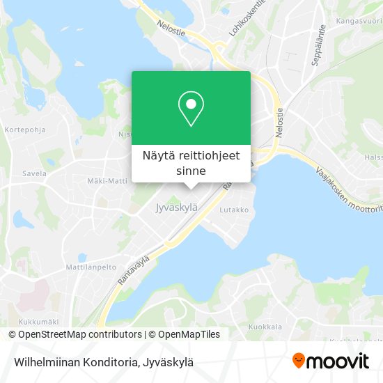 Wilhelmiinan Konditoria kartta