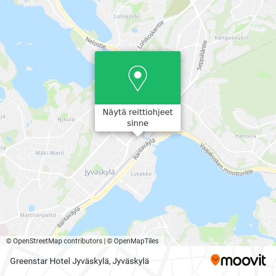 Greenstar Hotel Jyväskylä kartta