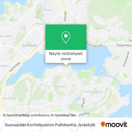 Suuruspään Korttelipuiston Pallokenttä kartta