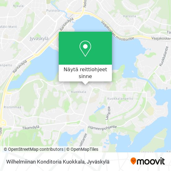 Wilhelmiinan Konditoria Kuokkala kartta