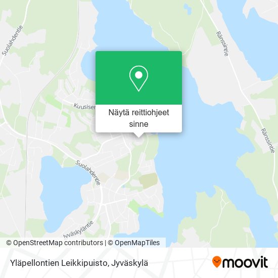 Yläpellontien Leikkipuisto kartta