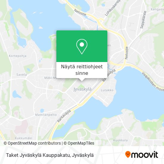 Taket Jyväskylä Kauppakatu kartta