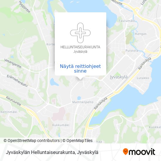 Jyväskylän Helluntaiseurakunta kartta