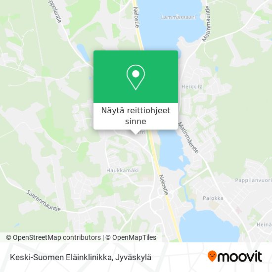 Keski-Suomen Eläinklinikka kartta