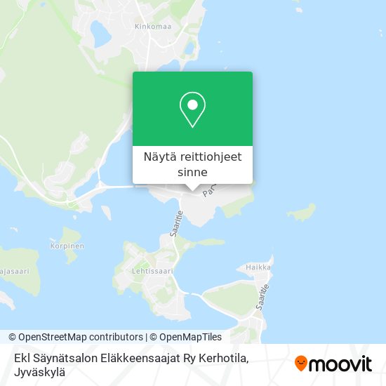 Ekl Säynätsalon Eläkkeensaajat Ry Kerhotila kartta