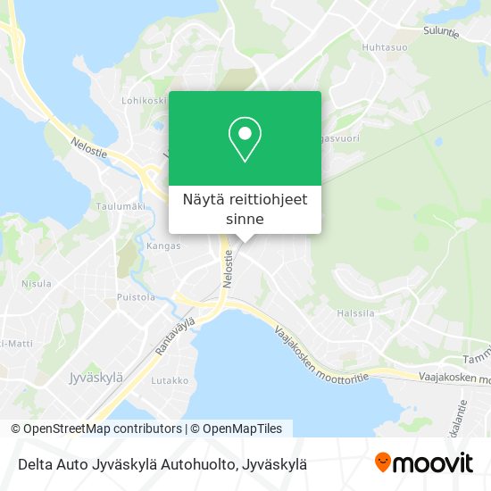 Delta Auto Jyväskylä Autohuolto kartta