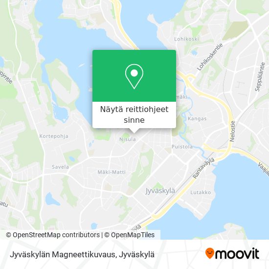 Jyväskylän Magneettikuvaus kartta