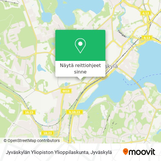 Jyväskylän Yliopiston Ylioppilaskunta kartta