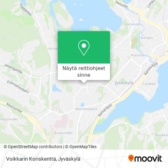 Voikkarin Koriskenttä kartta