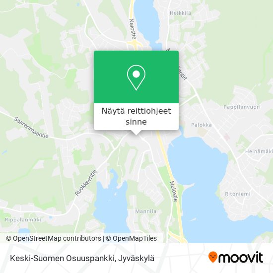 Kuinka päästä kohteeseen Keski-Suomen Osuuspankki paikassa Jyväskylän Mlk  kulkuvälineellä Bussi?