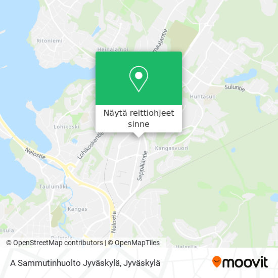 A Sammutinhuolto Jyväskylä kartta