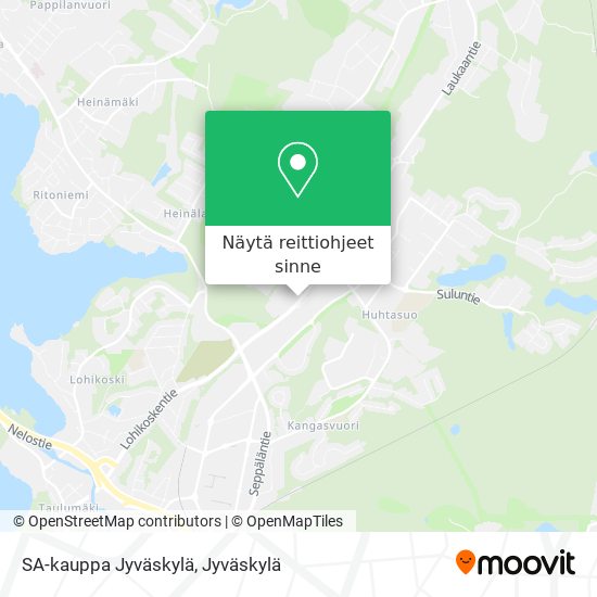 SA-kauppa Jyväskylä kartta