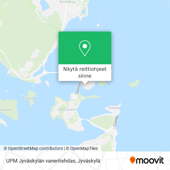 UPM Jyväskylän vaneritehdas kartta