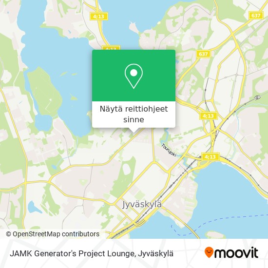 JAMK Generator's Project Lounge kartta