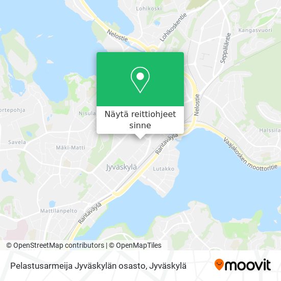 Pelastusarmeija Jyväskylän osasto kartta