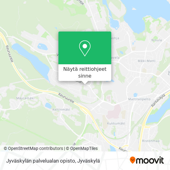 Jyväskylän palvelualan opisto kartta