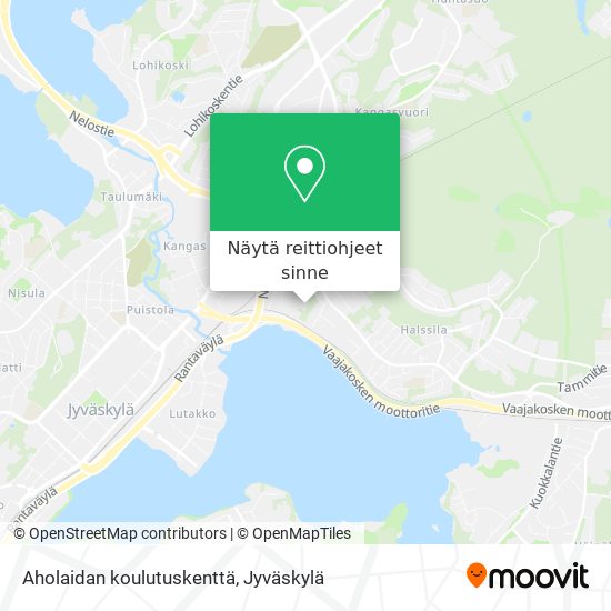 Aholaidan koulutuskenttä kartta