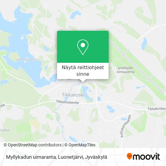 Myllykadun uimaranta, Luonetjärvi kartta