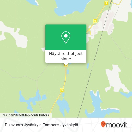 Pikavuoro Jyväskylä-Tampere kartta