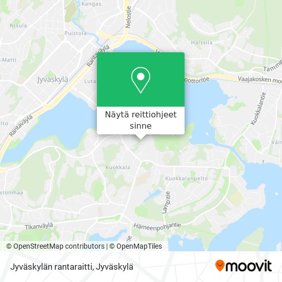 Jyväskylän rantaraitti kartta