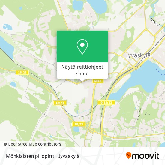 Mönkiäisten piilopirtti kartta