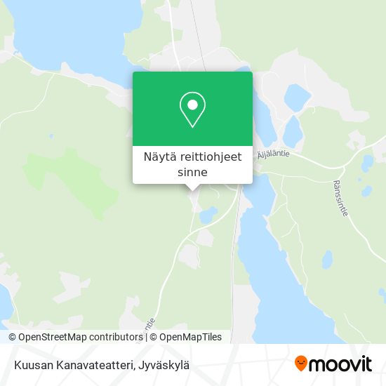 Kuusan Kanavateatteri kartta