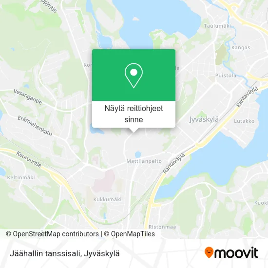 Jäähallin tanssisali kartta
