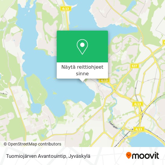 Tuomiojärven Avantouintip kartta