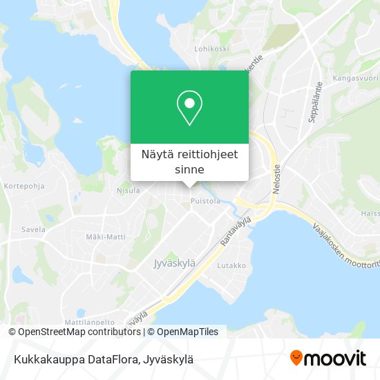 Kukkakauppa DataFlora kartta