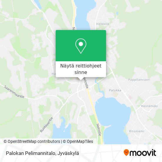 Kuinka päästä kohteeseen Palokan Pelimannitalo paikassa Jyväskylän Mlk  kulkuvälineellä Bussi?