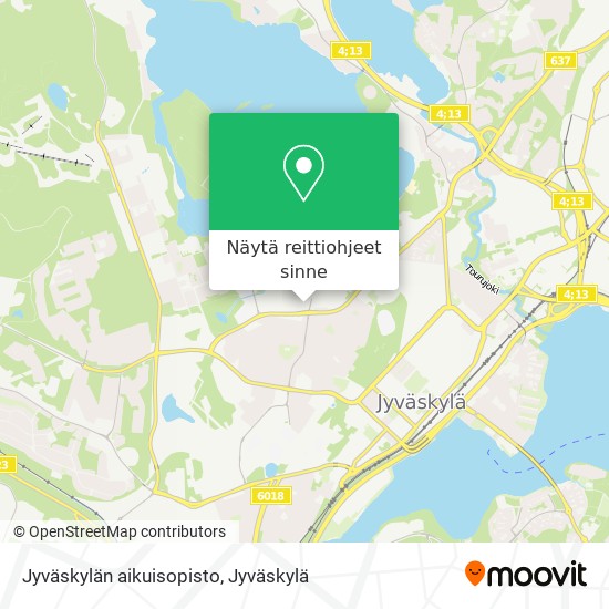 Jyväskylän aikuisopisto kartta