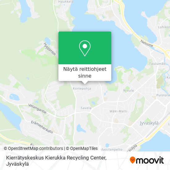 Kierrätyskeskus Kierukka Recycling Center kartta