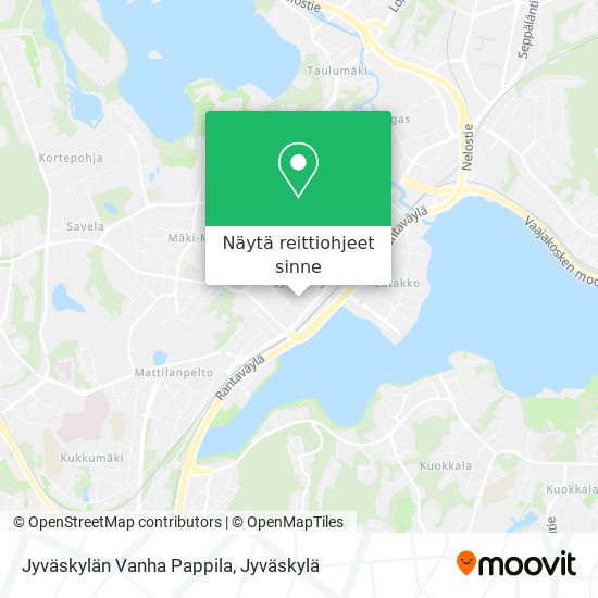 Jyväskylän Vanha Pappila kartta