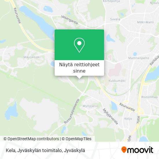 Kela, Jyväskylän toimitalo kartta