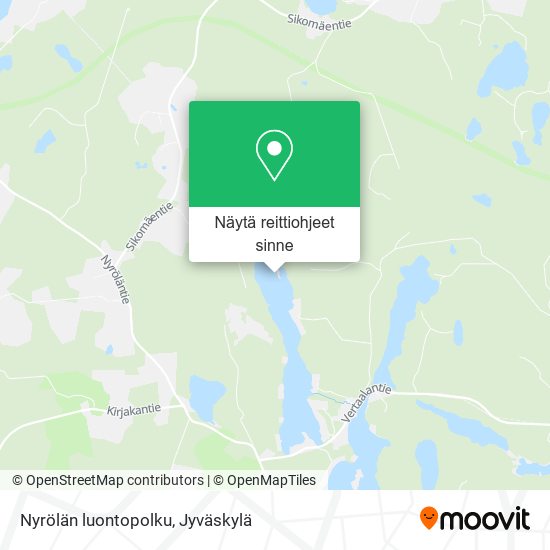 Nyrölän luontopolku kartta