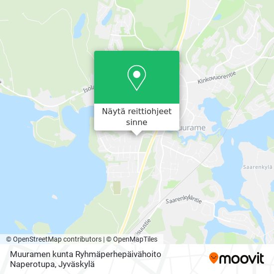 Muuramen kunta Ryhmäperhepäivähoito Naperotupa kartta