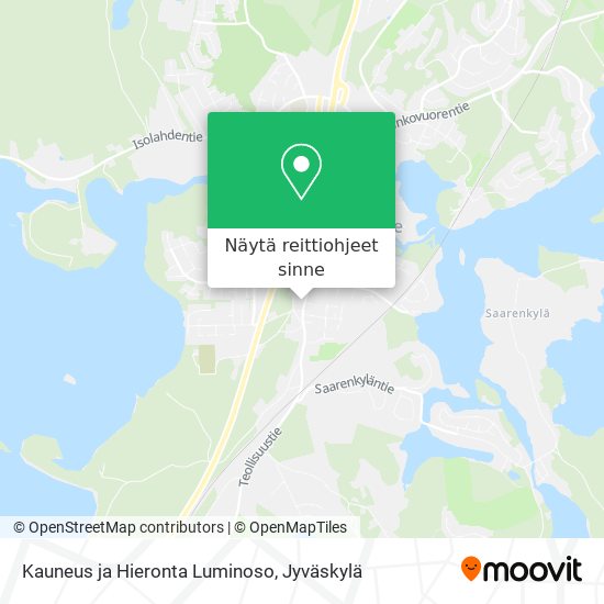 Kauneus ja Hieronta Luminoso kartta